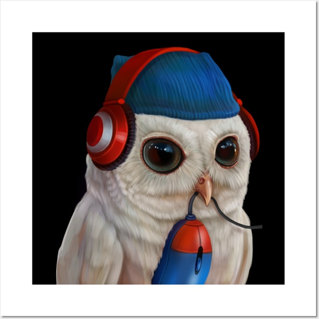 Owl gamer Wall Art by Magical Forest